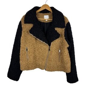 NWT Nine West Womens Teddy Jacket Size XXL Color Block‎ Full Zip Comfort Cozy